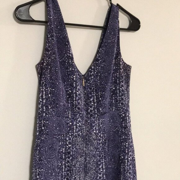 Tory Burch Purple Floral V Neck Sleeveless Sheath Knee Length Work Party size 4 - Picture 9 of 10